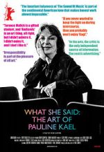 Watch What She Said: The Art of Pauline Kael Projectfreetv